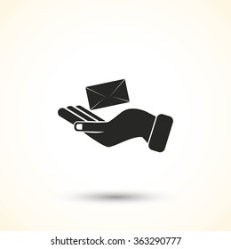 email in hand icon