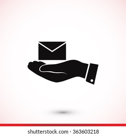 email in hand icon