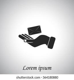 email in hand icon