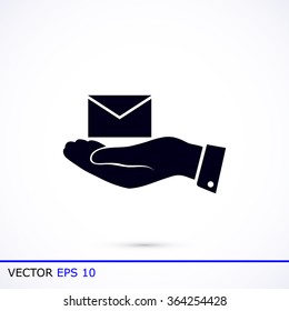 email in hand icon