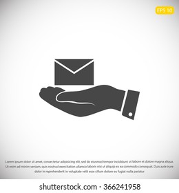 email in hand icon