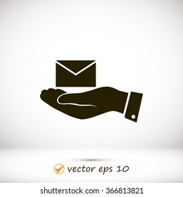 email in hand icon