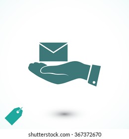 email in hand icon