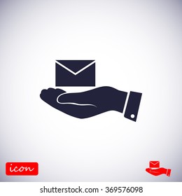 email in hand icon