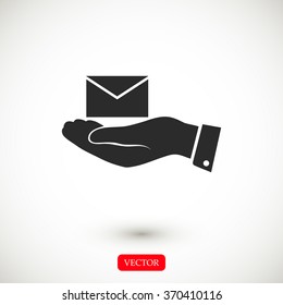 email in hand icon