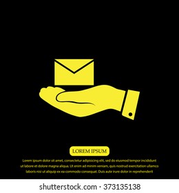 email in hand icon