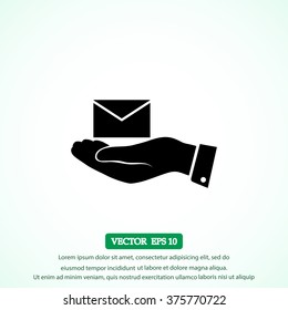 email in hand icon