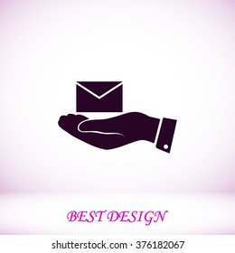 email in hand icon