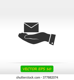 email in hand icon