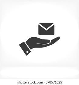 Email in hand Icon