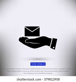 email in hand icon