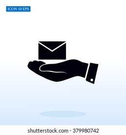 email in hand icon