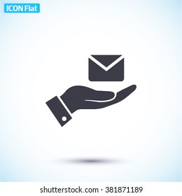Email in hand Icon