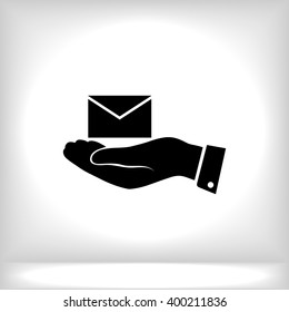 email in hand icon