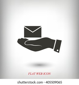 email in hand icon