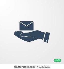 email in hand icon