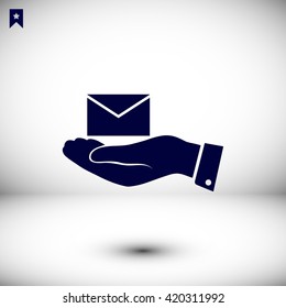 email in hand icon