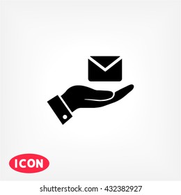 Email in hand Icon