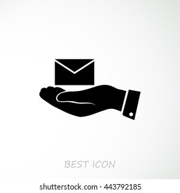 email in hand icon