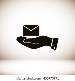 email in hand icon