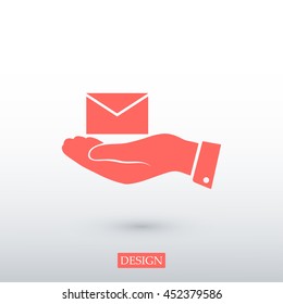 email in hand icon