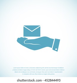 email in hand icon