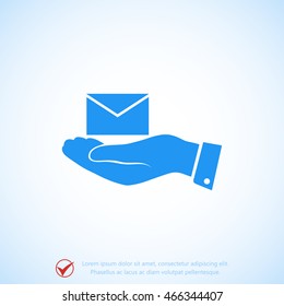 email in hand icon