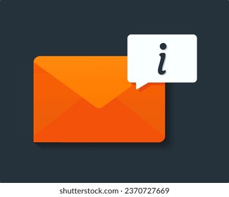 E-Mail Helpdesk Symbol. Illustrationsvektor