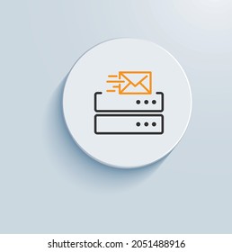 E-mail hosting icon isolated white background