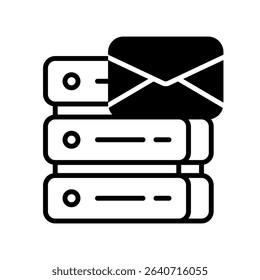 Email Hosting Vector for Business Communication Tools. Secure mailbox platform in modern cloud server concept