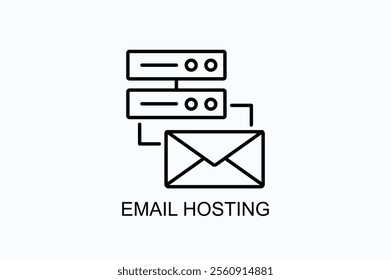 Email Hosting Vector, Icon Or Logo Sign Symbol Illustration