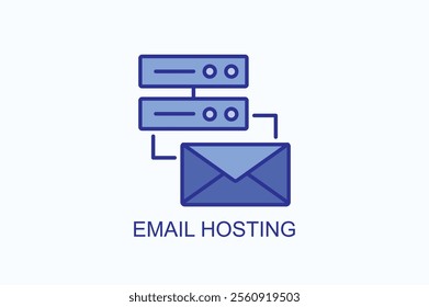 Email Hosting vector, icon or logo sign symbol illustration