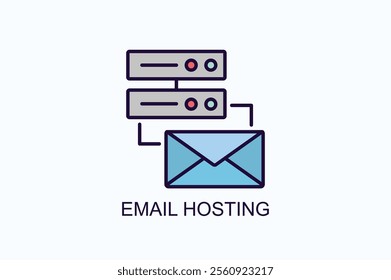 Email Hosting Vector, Icon Or Logo Sign Symbol Illustration