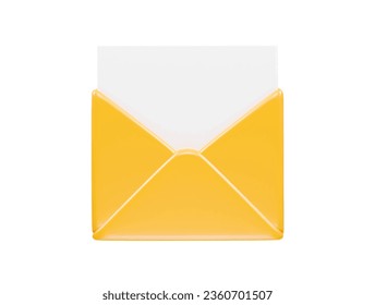 Ilustración de elemento 3d del icono de correo electrónico