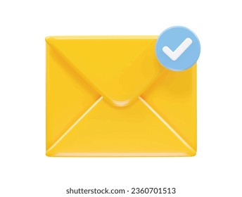 Email icon 3d element illustration