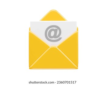 Ilustración de elemento 3d del icono de correo electrónico