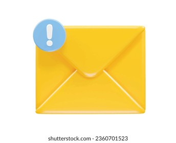 Ilustración de elemento 3d del icono de correo electrónico