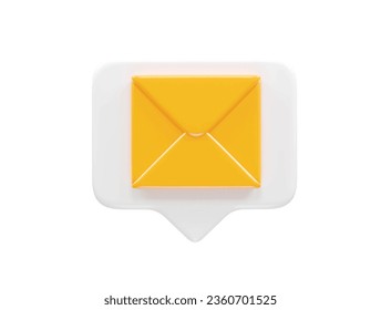 Ilustración de elemento 3d del icono de correo electrónico