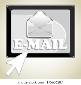 E-mail icon with arrow vector