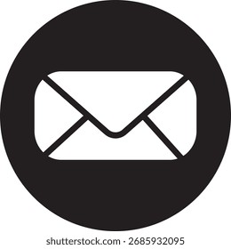 Email icon with black circle