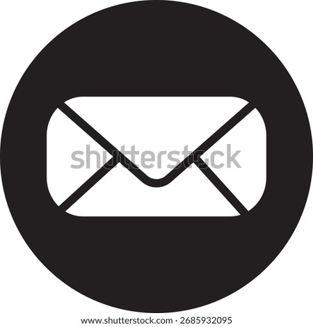 Email icon with black circle