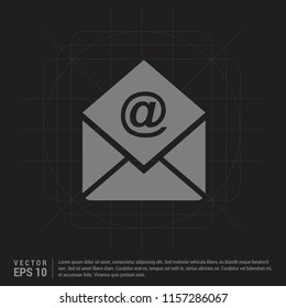 Email Icon - Black Creative Background - Free vector icon
