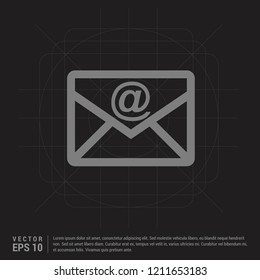 e-mail icon - Black Creative Background - Free vector icon