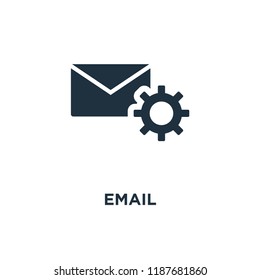 Email icon. Black filled vector illustration. Email symbol on white background. Can be used in web and mobile.