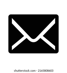 Email icon. Black vector design.
