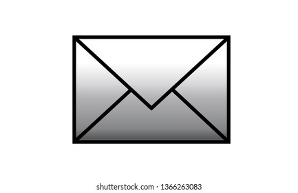 E-mail icon black and white