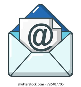 Email icon. Cartoon illustration of email vector icon for web