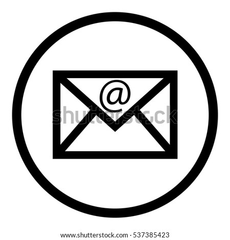 E Mail Icon Circle On White Background Stock Vector (Royalty Free
