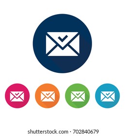 Email icon and communication symbol.
