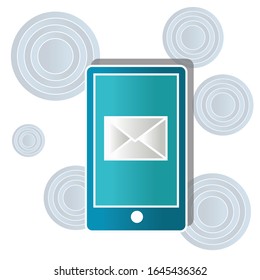 Email icon concept on white background. Creative idea design. Flat vector illustration for template, brochure or presentation.